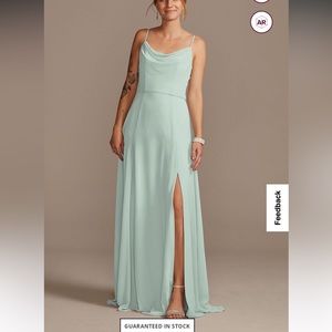 Davids bridal dusty sage bridesmaid dress